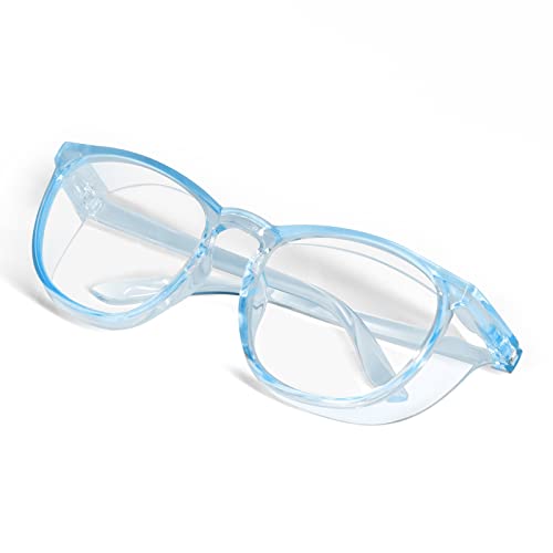 MORK&SUKY Safety Glasses, Stylish Goggles With No Fog Lense, Alternatives To Regular Protective Eyewear For Lab and Nursing. - color: Light Blue