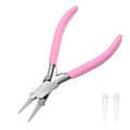Round Nose Nylon Jaw Pliers for Jewelry Making, Mini Tapered Protective Soft Jaws, Includes Replacement Tips, Round Needle Nose Pliers for Beading, Looping, Shaping Wire, and DIY Crafts - style: Round Nose Nylon Jaws Pliers