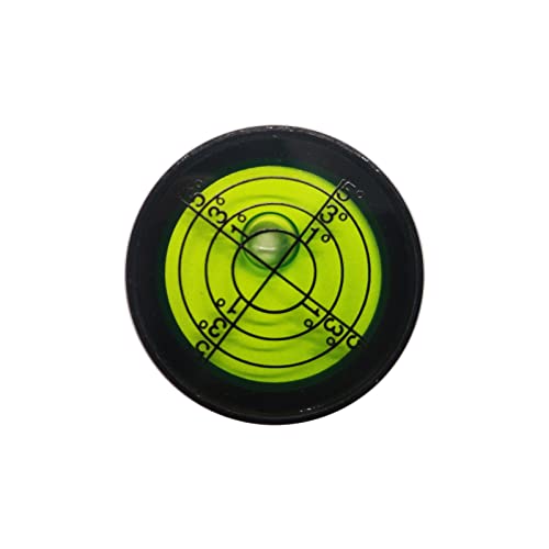 GEONASSUR 30mm Circular Bullseye Bubble Level, Aluminum, Black - color: Black