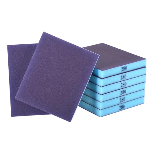 8Pcs 280Grit Double-Sided Sanding Sponges, Washable & Reusable - size: 280Grit