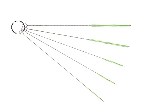 10" Extra Long Tube Brush Set - Small 5 Pack - Green - color: Green, size: Small 5 Pack (2mm 3mm 4mm 5mm 6mm)
