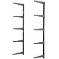 Delta Minimalistic Black Shelf Brackets Cycle, Set of 10 Fully Adjustable 12-inch Heavy Duty Shelf Brackets, Holds Up to 480 lbs, Modern Shelf Bracket for Wood Shelves - style: 12" Black 5-Tier Heavy Duty Rack
