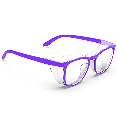 Stylish Safety Glasses, Clear Anti-Fog Anti-Scratch Protective Glasses For Men And Women - color: Violet Colour