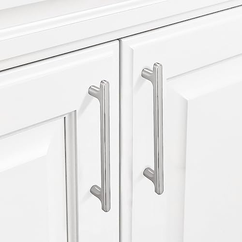 COTYKILEY 10 Pack 5 Inch(128mm) Brushed Satin Nickel Cabinet Handles Kitchen Cabinet Pulls Kitchen Cabinet Hardware - color: Brushed Satin Nickel, size: 5" Hole Center（128MM）