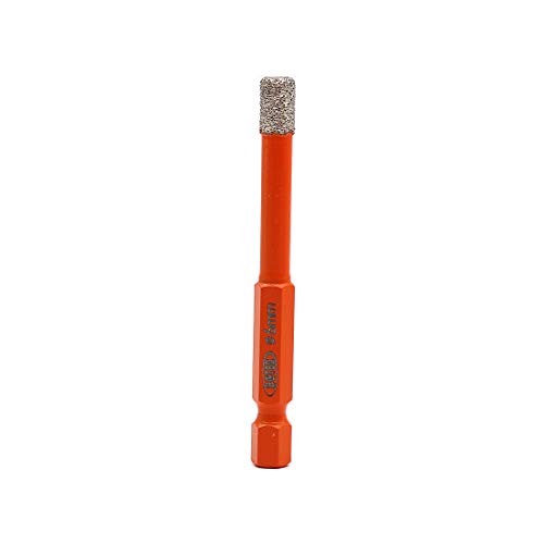 BGTEC Dry Diamond Drill Bits 1pc 1/4" with Quick Change Hex Shank for Granite Marble Porcelain Tile Ceramic - size: 06mm 1/4"