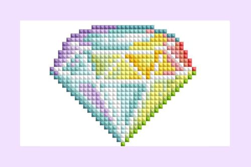 DIAMOND ART CLUB Mini Dazzles - Rainbow Diamond Art Kits for Adults - color: Rainbow