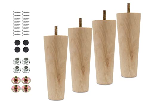 4pcs 6 Inch Wood Furniture Legs - size: 6 Inch