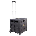dbest Products Quik Cart Standard Collapsible Rolling Crate - Black - color: Black, style: Standard