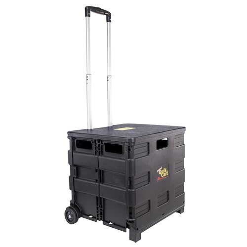 dbest Products Quik Cart Standard Collapsible Rolling Crate - Black - color: Black, style: Standard