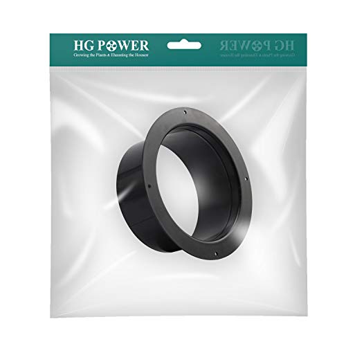 4 Inch Duct Connector, HG Power 100mm Plastic Straight Pipe Flange for 4" Ducting Pipes Hoses Heating Cooling HVAC Ventilation Use, Black - size: 4 Inch
