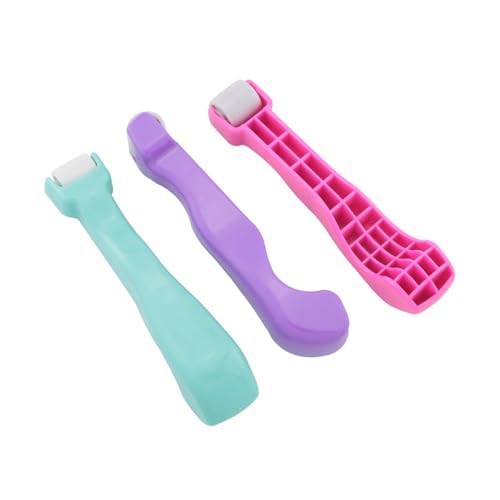 JianLing 3PCS Sewing Tool Quilting Roller Fabric Fixing Presser Wheel Plastic Handle Rose Red Green Purple for Quilting Printing Wallpaper Bedding Clothing Carpet