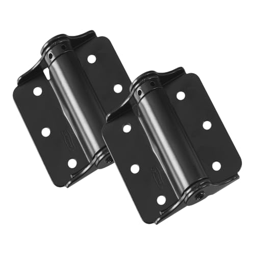 National Hardware Adjustable Spring Hinge, 3 in, Steel, 2-Pack, Black