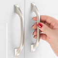 3-3/4 Inch Brushed Nickel Cabinet Pulls Arch Handles 10 Pack P2409 - color: Brushed Nickel, size: 3-3/4" Hole Centers-10 Pcs
