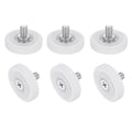uxcell 6Pcs 29mm Drawer Rollers,M6x0.35 Thread Plastic Positioning Pulley - size: 29mm M6 x 0.35"