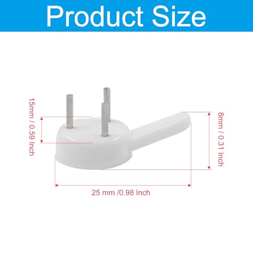 Hordion 50 PCS Plastic Picture Hangers 25*15mm Photo Frame Hanging Hooks | Traceless Wall Hooks, Invisible Nail Hardwall Hanger for Hanging Picture, Photo, Frame