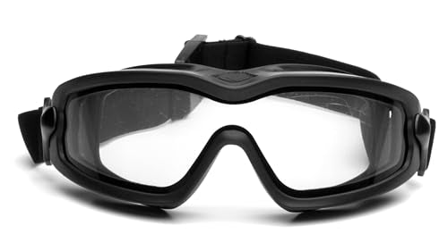 Pyramex Safety Products GB6420SDT V2G Plus Safety Glasses, Gray Anti-Fog Dual Lens - color: Black Frame, Dual Clear H2x Anti-fog