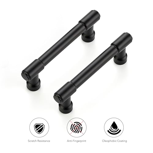 Ravinte Matte Black Kitchen Pulls Cabinet Handles 3 Inch 10 Pack - color: Matte Black, size: 3 Inches Hole Center