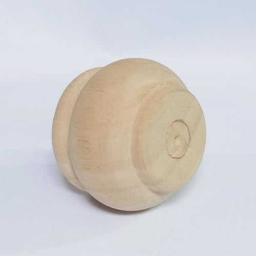 2 Inch Wooden Furniture Legs, Solid Wood Unpainted Replacement Furniture Legs, Cabinet Legs/Desk/Sofa/Bookcase Bun Feet, DIY Wooden Round Legs with Mounting Plate & Screws Set of 4 (2 Inch) - size: 2 Inch