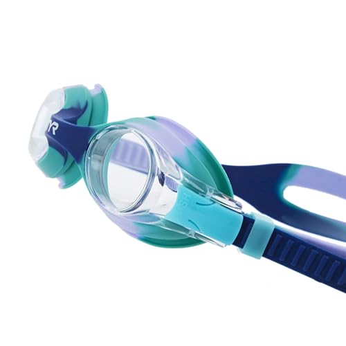 TYR Kids' Swimple Goggles - Colorful Swim Goggles for Beginners - color: Clear/Purple
