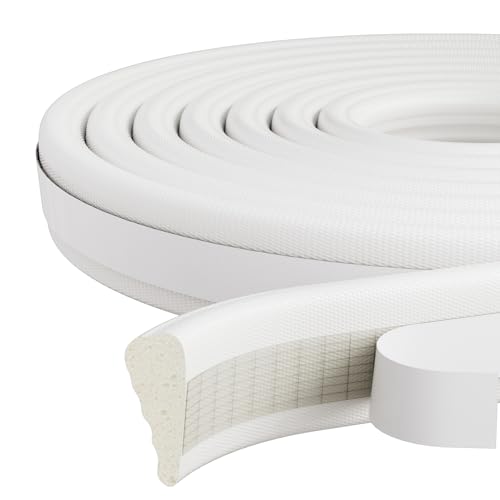 9.8 Ft White Wedge Door Frame Seal Strip - color: White, size: 9.8 Ft
