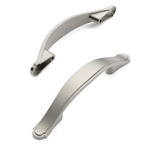 Amerdeco 10 Pack Brushed Satin Nickel Cabinet Pulls 3 Inch(76mm) Hole Center Cabinet Hardware Kitchen Cabinet Handles for Bathroom Dresser Pulls ZH0068 - color: Brushed Satin Nickel, size: 3"/76MM Hole Center