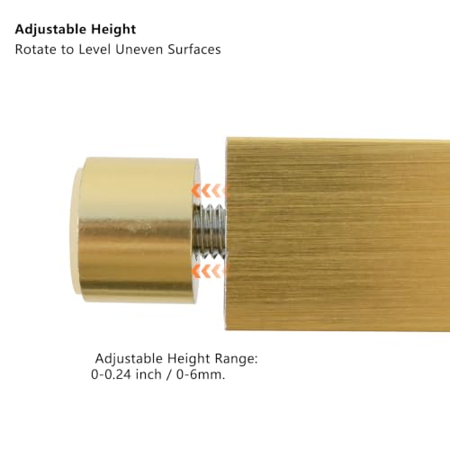 Geesatis 3" Furniture Legs,Square Tube Cabinet Feet,4PCs,Gold - color: Gold, size: 3inch