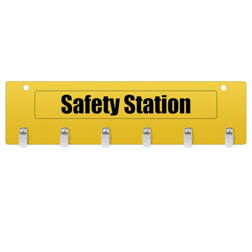 Honeydak Cut Glove Station Wall Mount - style: Yellow 6 Clips Style