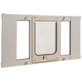 Ideal Pet Products Aluminum Sash Window Pet Door - size: 7-1/2" x 10-1/2" Chubby Kat Flap Size, style: Window Width: 27" - 32"