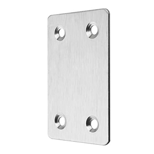 Flat Metal Straight Brace Bracket, Pack of 20, 2.4" x 1.5"
