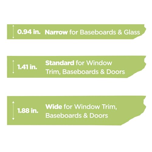 Scotch Painter's Tape 2060-1A 2060 Masking Tape, 1-Inch by 60-Yard, Green, 4 Pack - size: 4 Pack