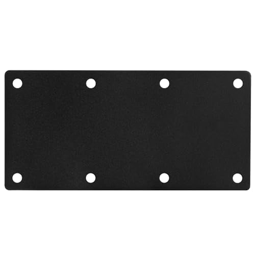 4 PCS 9" x 4" Black Mending Plate for Wood, Heavy Duty Flat Repair Bracket