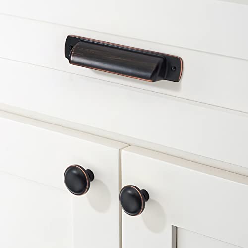 khtumeware 10 Pack 2-1/2"(64mm) Oil Rubbed Bronze Drawaer Pulls Cabinet Cup Pulls Kitchen Hardware Bin Cup Drawer Pulls Drawer Handles Knobs. - color: Oil Rubbed Bronze, size: Cup Pulls 2-1/2" Hole Center
