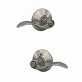 SCHLAGE Accent Bed/Bath Privacy Door Handle with Lock, Satin Nickel - color: Satin Nickel, size: 1 Pack