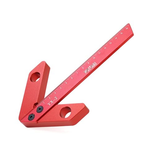 Center Measuring Tool,Center Finder, Line Gauge Center Finder, 45/90 Degree Right Angle Line Gauge Carpenter Ruler,Aluminum Alloy Woodworking Center Scribe Square Center Scribe 165mm - style: 165mm