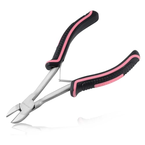 6-Inch Long Reach Diagonal Cutters Mini Long Diagonal Cutting Pliers Side Cutters Pliers Small Wire Cutters for Jewelry Making, Long Reach Pliers Working In Tight Spaces, Pink Tool for Women - style: Diagonal Cutting Pliers