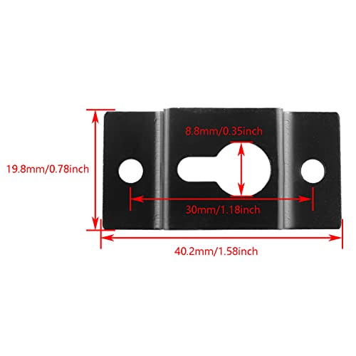 DGZZI Hanging Speaker Bracket 4PCS Black Wall Mount Iron Hook Hanger Plate Connectors with Mounting Screws for Surround Sound Box Audio Speaker Keyhole Hanger