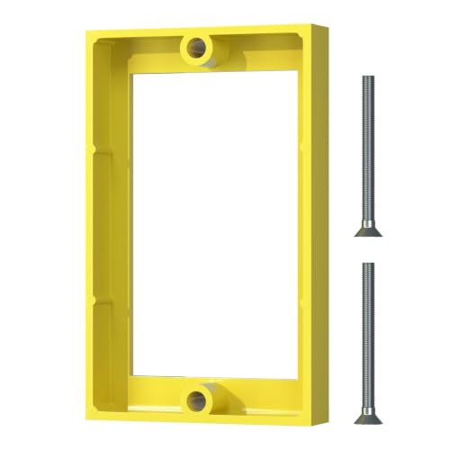 ABS 1/2 Inch Outlet Box Extender, Single Gang, Yellow, 1 Pack - color: Yellow, size: 1 PC