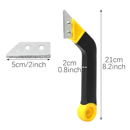RLECS 2PCS Length 21cm Tile Cleaning Grout Removal Demolition Tool Cleaning Scraper with Replaceable Saw Blades Suitable for Bathroom Kitchen Refurbishments