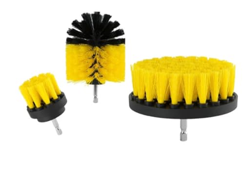 Drill Brush Attachment Set- Power Scrubber for Batrhoo, Kitchen, Tub, Tale e Grout cleaining- 3Pack Cleaning Brushes