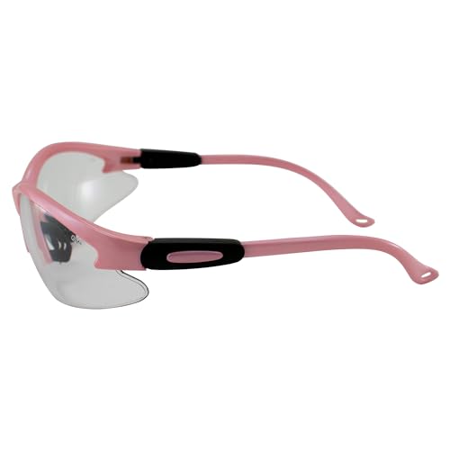 Global Vision Safety Shop Glasses - color: Medium Pink Frame/Clear Lens