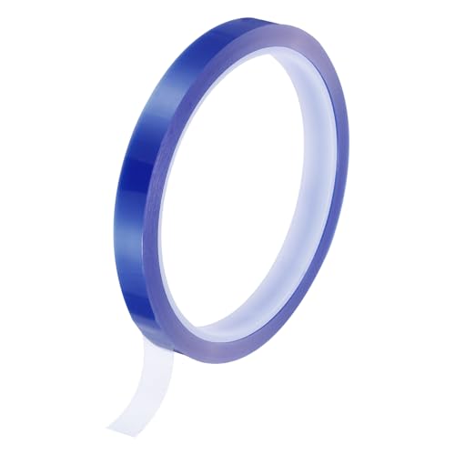 uxcell Blue Heat Tape, 1 Roll 10mmx33m 108ft High Temperature Heat Resistant Tape for Sublimation,Heat Vinyl Press,Heat Transfer, Circuit Board, No Residue - color: Blue, size: 10mmx33m