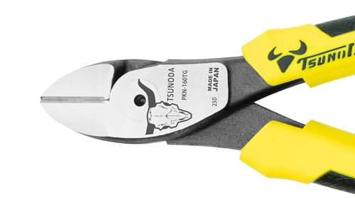 Tsunoda PKN-160TG, High-Leverage Heavy Duty Diagonal Cutters 6-inches (160mm) - size: 6-inches Elastomer Handle