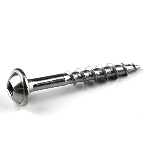 Kreg Stainless Steel Pocket Hole Screws - SML-C125S5-100 - 1-1/4-Inch - Coarse Thread - Maxi-Loc Head - Outdoor - 100 Count