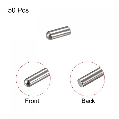 uxcell 3x4mm Dowel Pins, 50pcs 304 Stainless Steel Round Head Flat Chamfered End Dowel Pin Bunk Bed Pins Shelf Pegs Support Shelves Fasten Elements - size: 3x4mm
