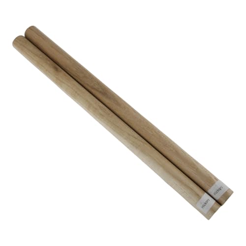 Hickory Wooden Dowel Rods - 3/4 x 12 Inch (Pack of 2) - Kiln-Dried Unfinished Natural Hardwood Dowels for Crafts and Woodworking