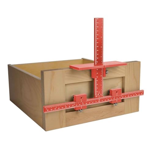 Big Horn 19607 Adjustable Cabinet Hardware Jig – Precision Drilling Guide for Cabinet Handles and Knobs – Adjustable Ruler with Drill Bushings – Install Pulls and Hardware on Doors and Drawers