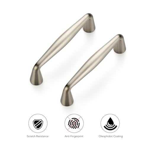 Ravinte Brushed Nickel Cabinet Handles Solid Handles,3 Inch,10 Pack - color: Brushed Nickel, size: 3 Inches Hole Center