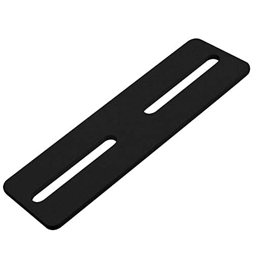 10 PCS Black Slotted Mending Plate, Flat Metal Bracket, 5" x 1-5/8" - size: 5" x 1-5/8"