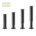 Furniture Legs Metal Adjustable 4 Pcs 7.08-13.4 inch, Adjustable Cabinet Legs for Sofa/Bed/Chair/Dresser/Table, Bed Center Slat Support Legs, Black - size: 7.08-13.4" (4pcs)