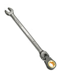 WORKPRO 8 mm Flex-Head Ratcheting Combination Wrench, Nickel Plating - size: 8 mm, style: Nickel Plating
